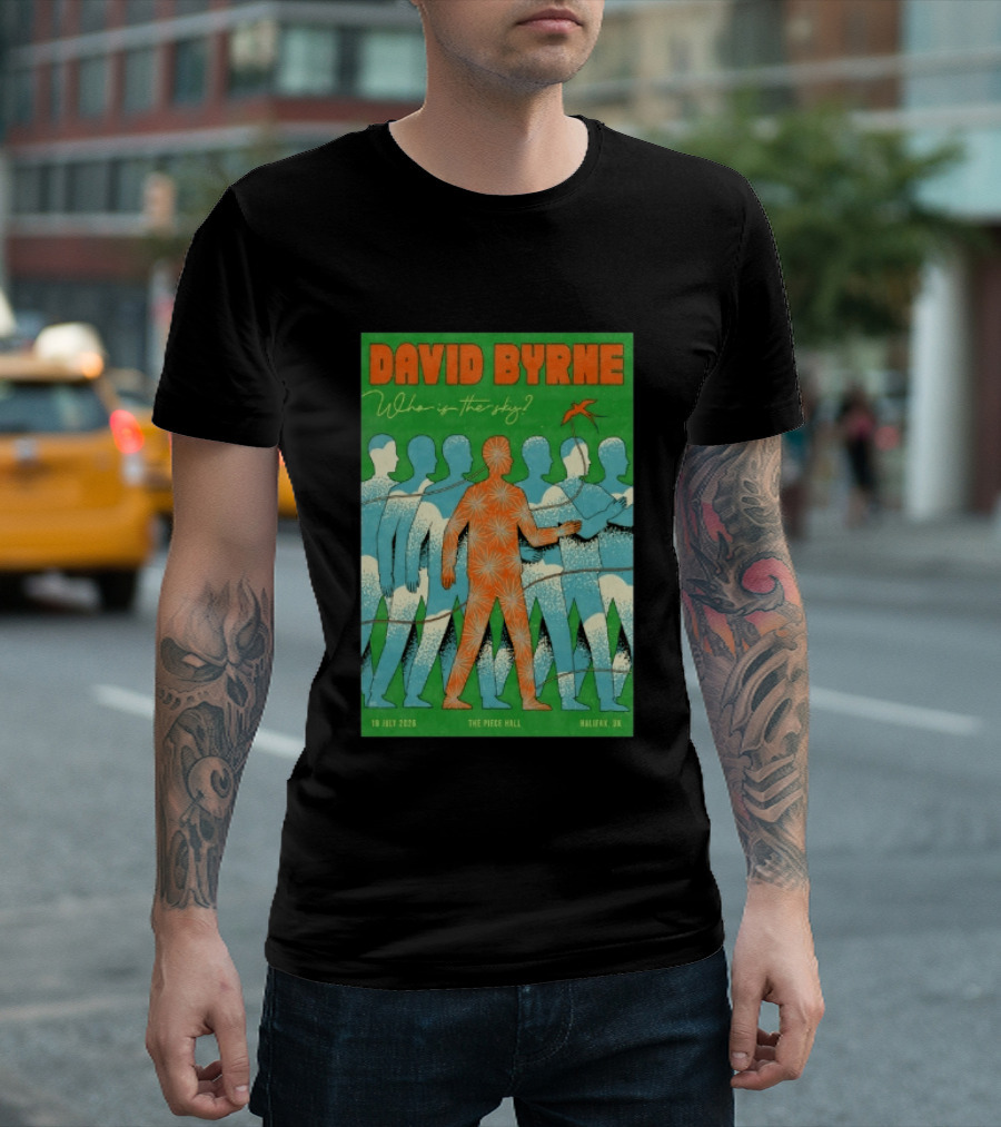 David Byrne Who Is The Sky Tour The Piece Hall Halifax UK July 18 2026 T-Shirt