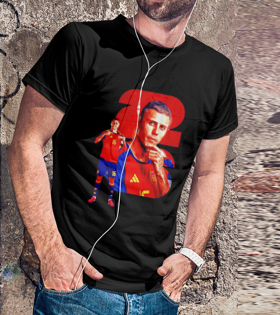 Rodrigo Hernández Cascante Rodri No 16 Spain Manchester City Football Player T-Shirt