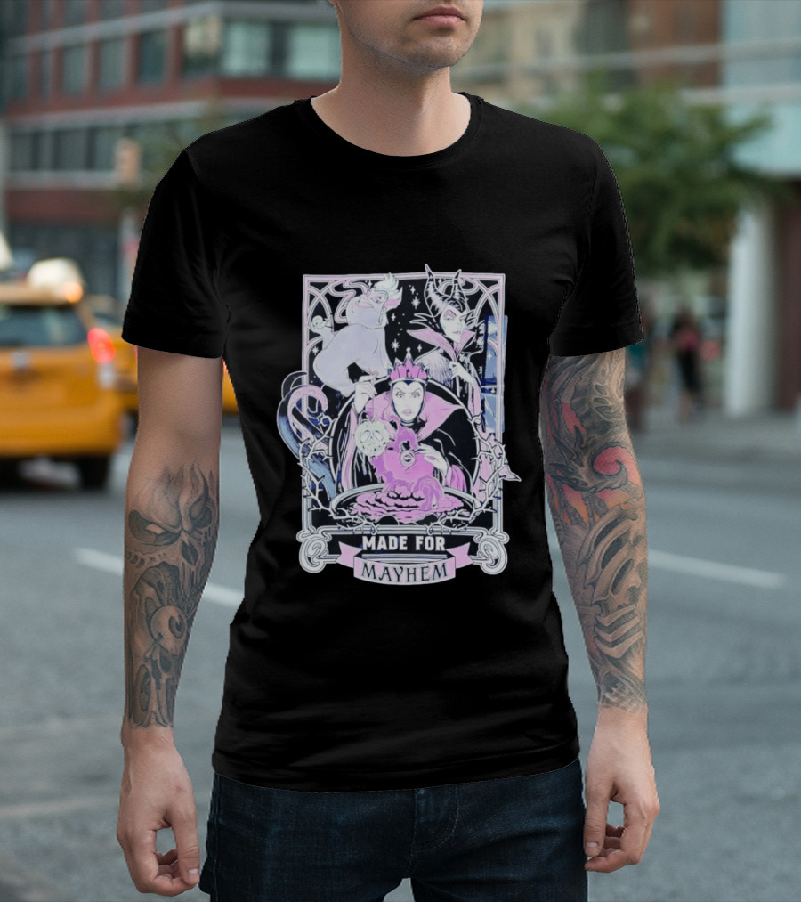 Disney Villains Made For Mayhem Ursula Maleficent Evil Queen T-Shirt