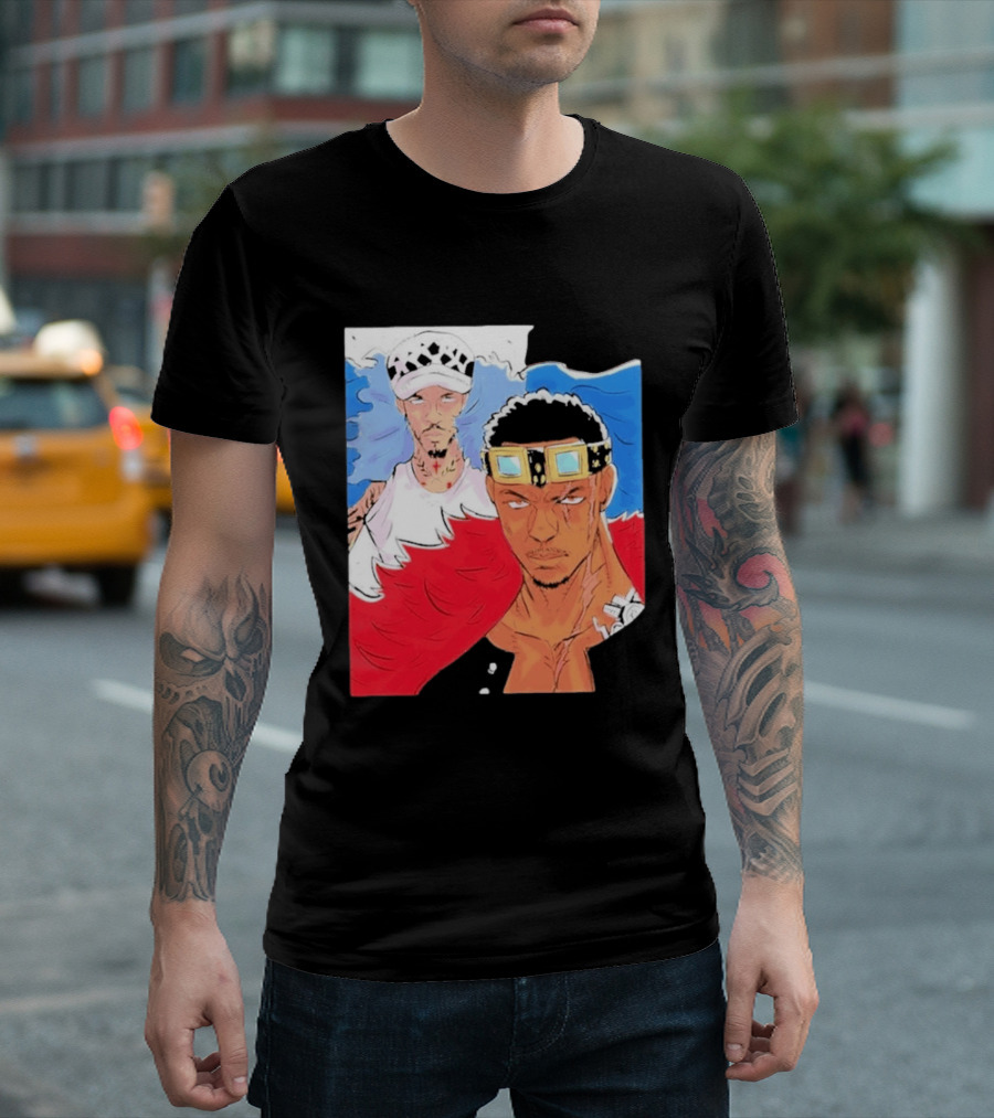 Minnesota Timberwolves Anthony Edwards Lamelo Ball Anime Crossover One Piece Fusion T-Shirt