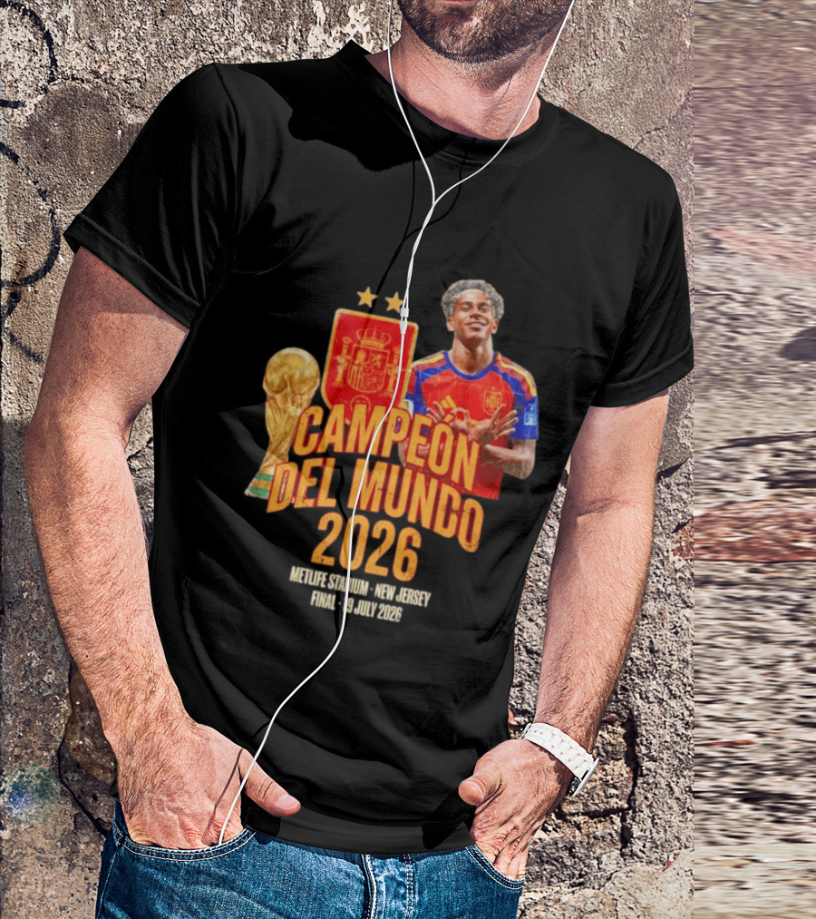 Spain Campeon Del Mundo 2026 Metlife Stadium New Jersey Final 19 Jul 2026 T-Shirt
