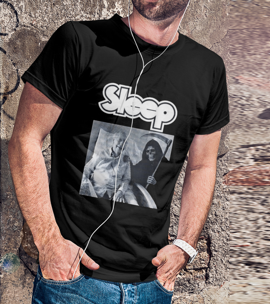 United Snakes Grim Reaper Holding Scythe Sleep Elderly Man In Hospital Room T-Shirt