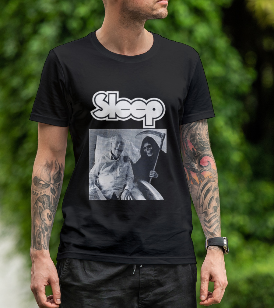 United Snakes Grim Reaper Holding Scythe Sleep Elderly Man In Hospital Room T-Shirt