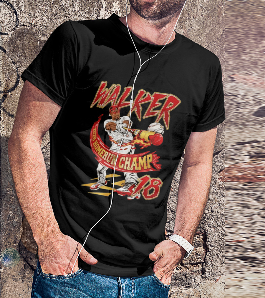 Walker 2026 Home Run Champ 18 MLB Baseball Player T-Shirt