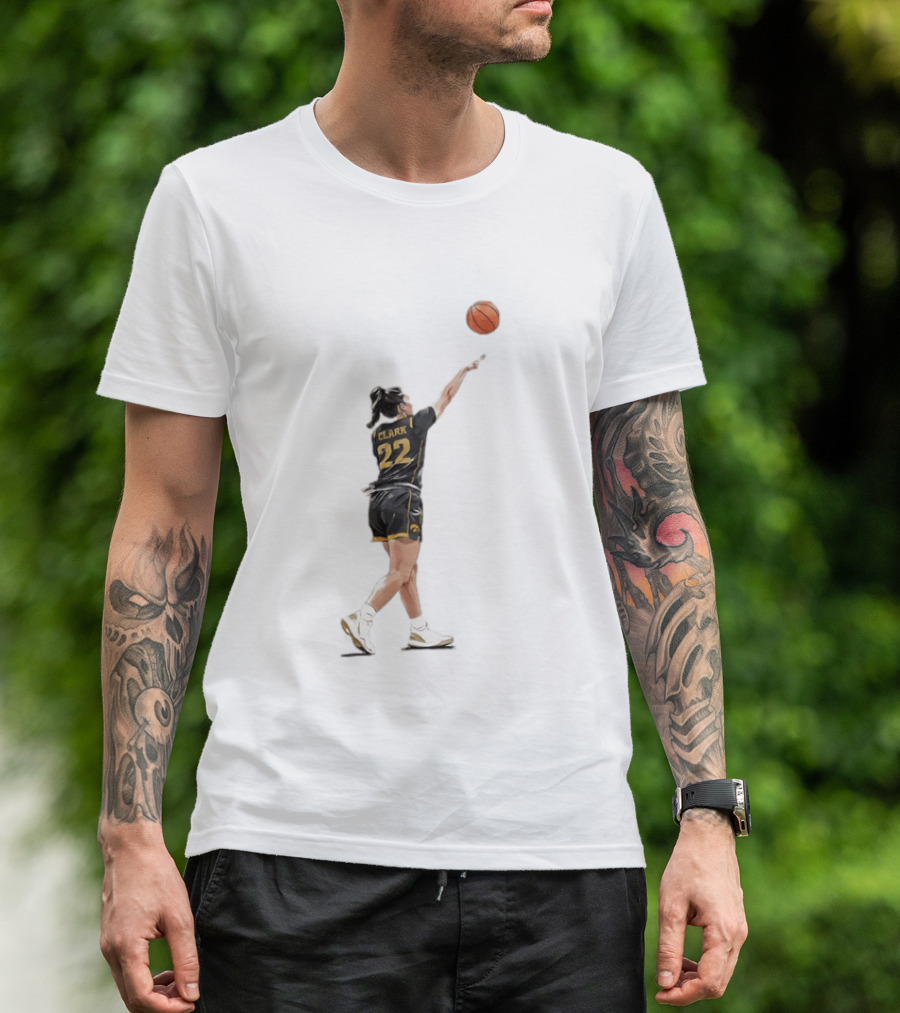 Caitlin Clark 22 Iowa Basketball WNBA Game Day Indiana Fever T-Shirt