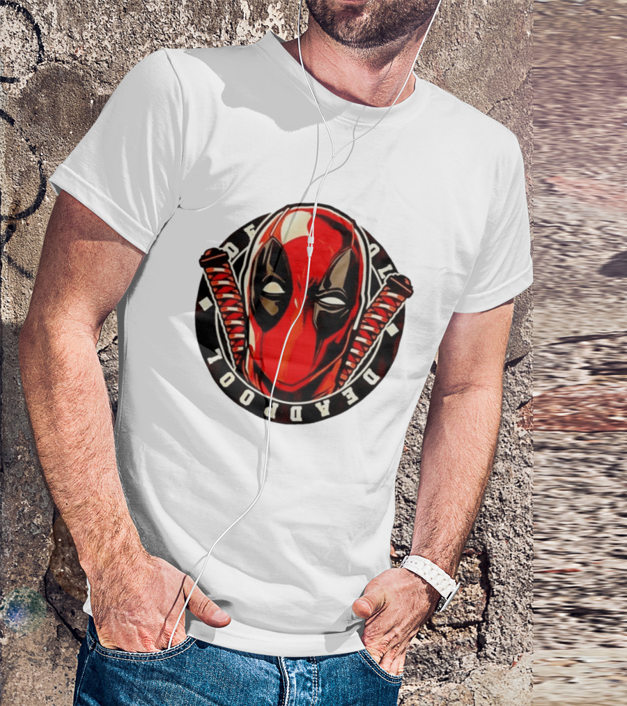 Deadpool Marvel Comics Mask Katana Swords T-Shirt