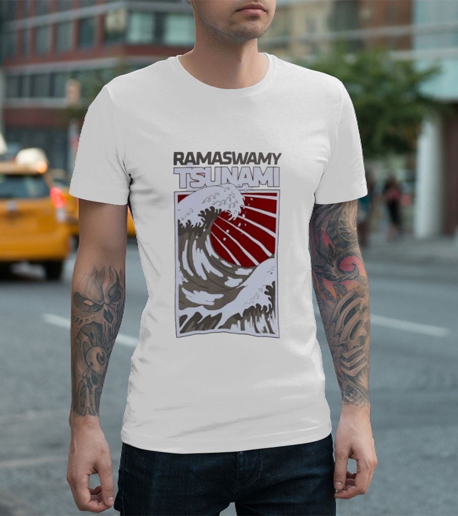 Ramaswamy Tsunami Japanese Wave T-Shirt
