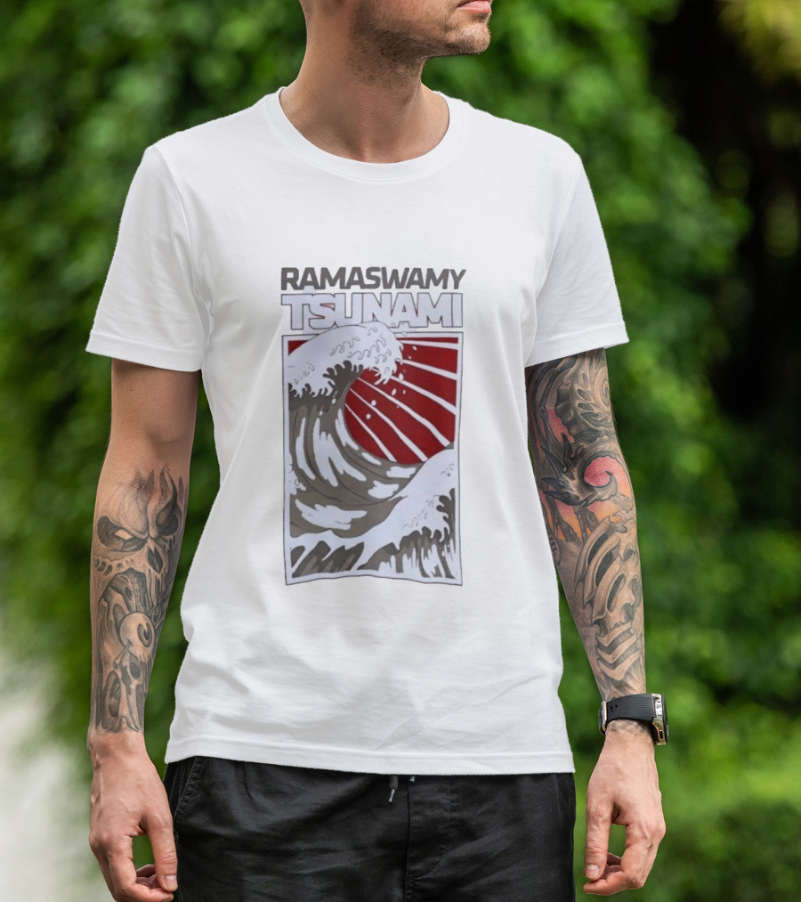 Ramaswamy Tsunami Japanese Wave T-Shirt