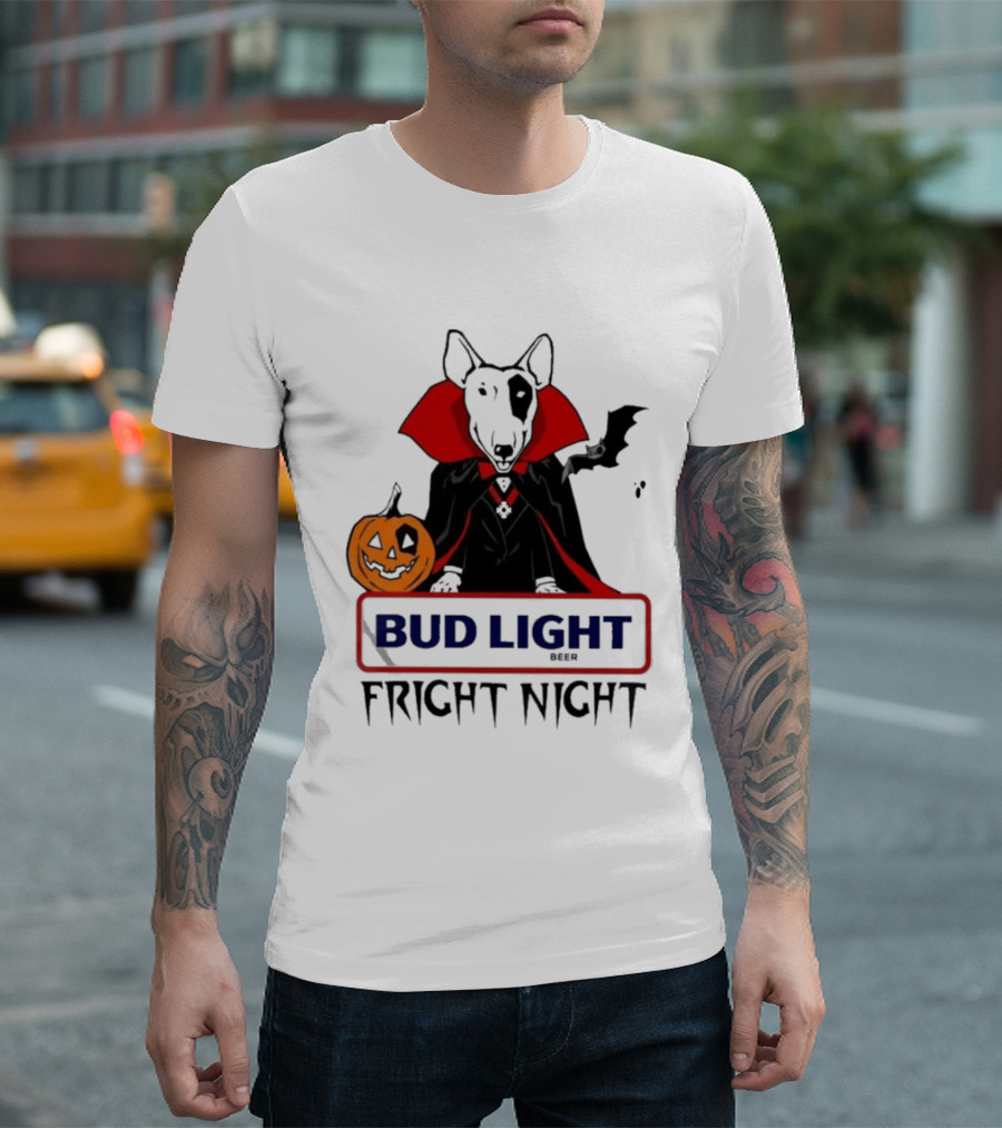 Bud Light Spuds MacKenzie Fright Night 80s Halloween T-Shirt