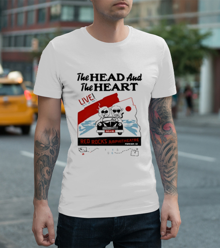 The Head And The Heart Live Red Rocks Amphitheatre Concert T-Shirt
