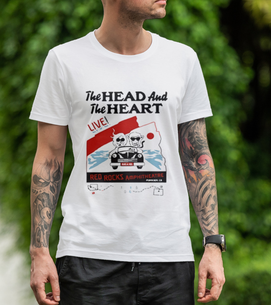 The Head And The Heart Live Red Rocks Amphitheatre Concert T-Shirt