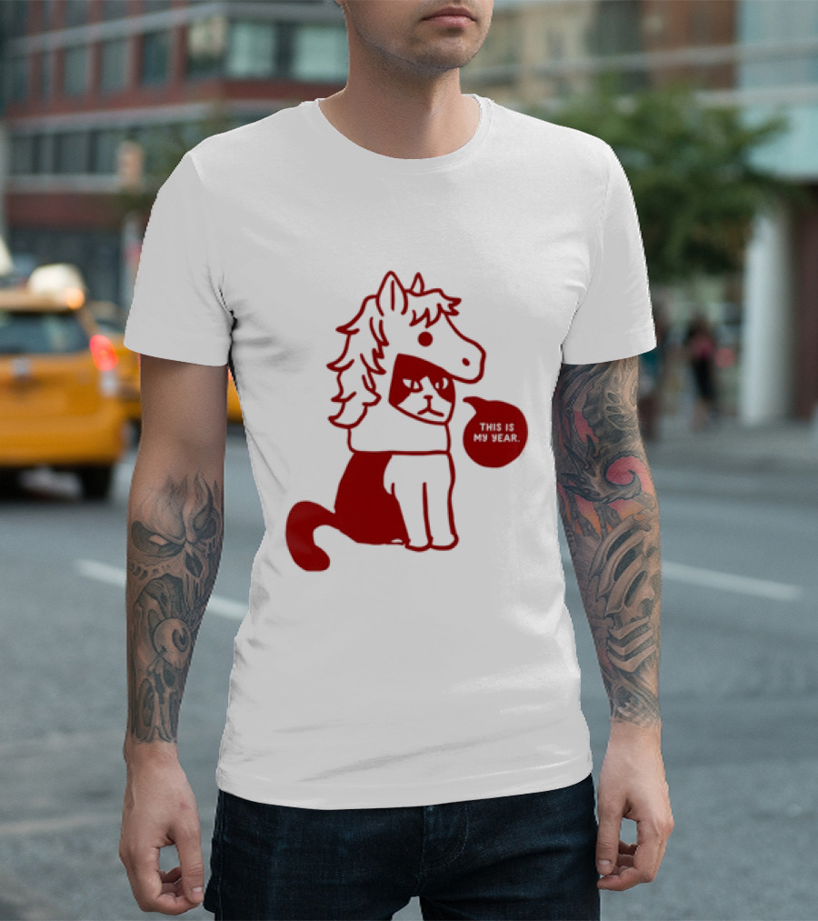 Year Of The Horse 2026 Chinese Lunar New Year Zodiac Cat T-Shirt