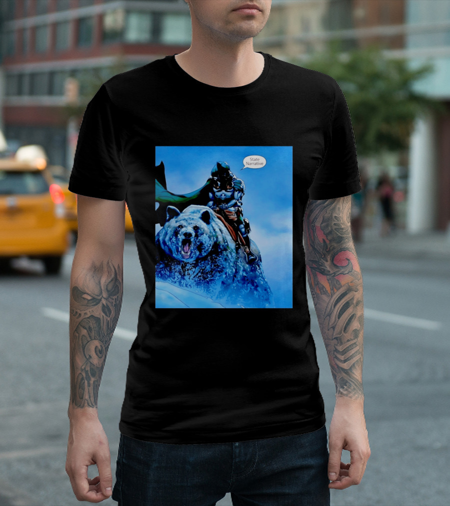 Doctor Doom State Narrative Riding Bear T-Shirt