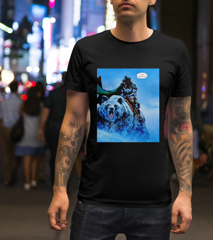 Doctor Doom State Narrative Riding Bear T-Shirt