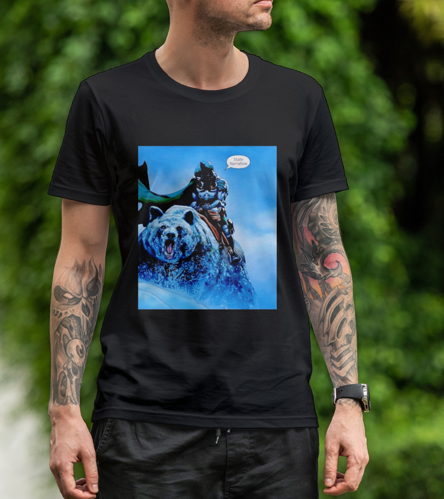 Doctor Doom State Narrative Riding Bear T-Shirt
