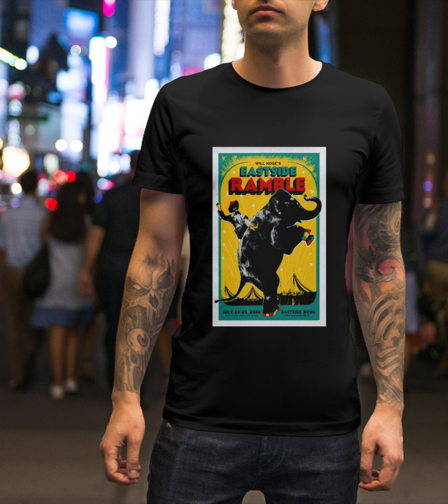 Will Hoge Eastside Ramble Nashville TN July 24 25 2026 Elephant Circus Eastside Bowl T-Shirt