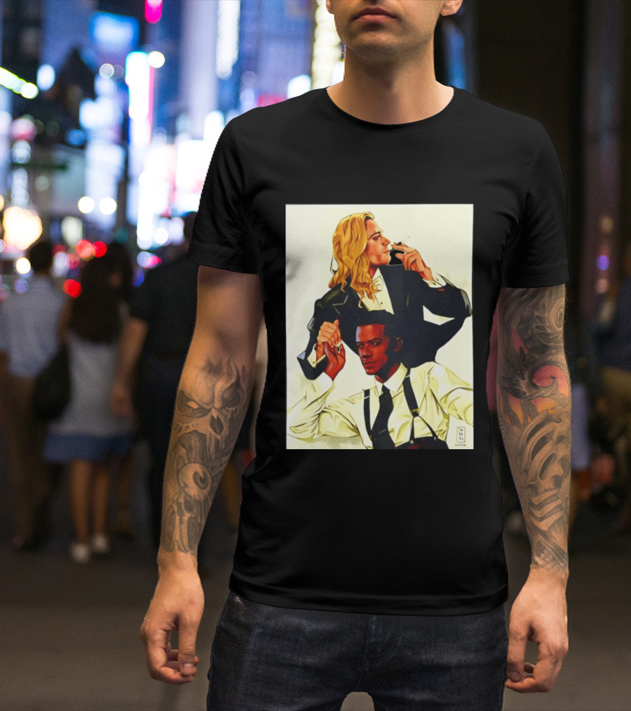 JMH Interview With The Vampire Lestat And Louis Smoking Portraits T-Shirt
