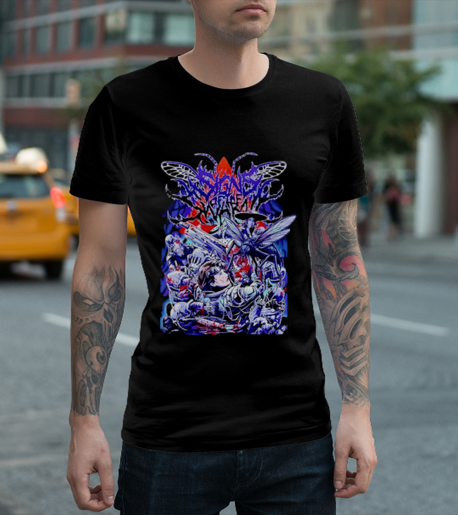 Alien Invasion Creature Sci Fi Horror Battle Scene T-Shirt
