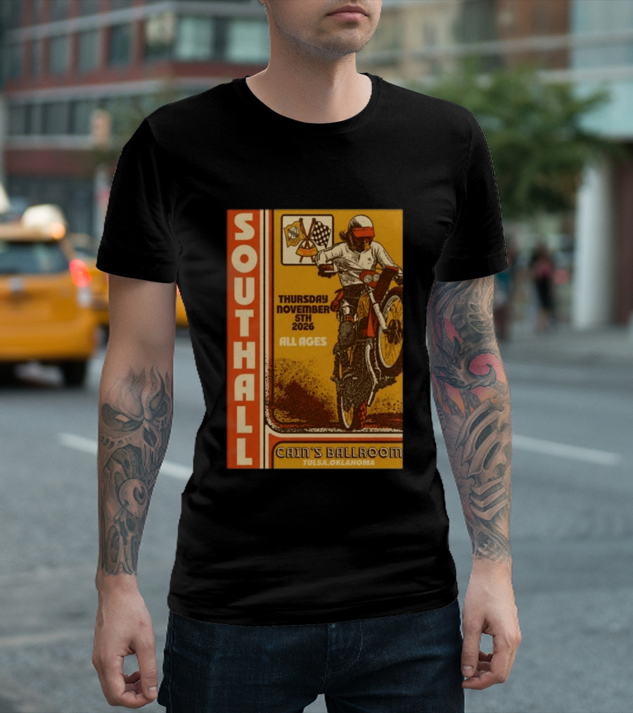 Southall Live At Cain's Ballroom Tulsa OK November 5 2026 Motorcycle Event T-Shirt