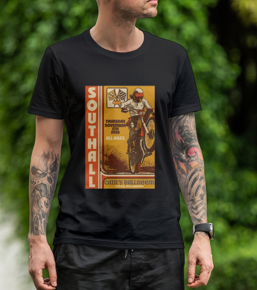 Southall Live At Cain's Ballroom Tulsa OK November 5 2026 Motorcycle Event T-Shirt