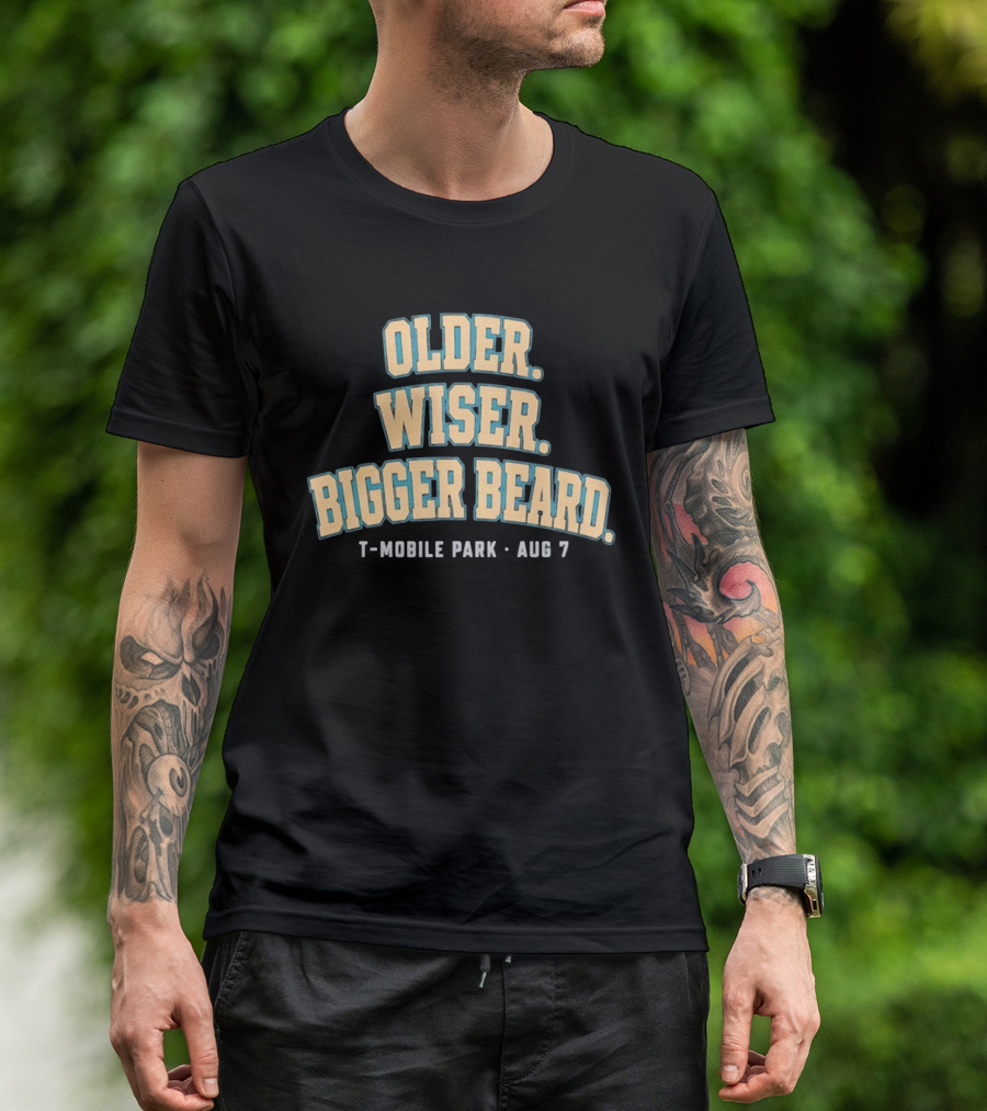 Older Wiser Bigger Beard Mobile Park Aug 7 T-Shirt