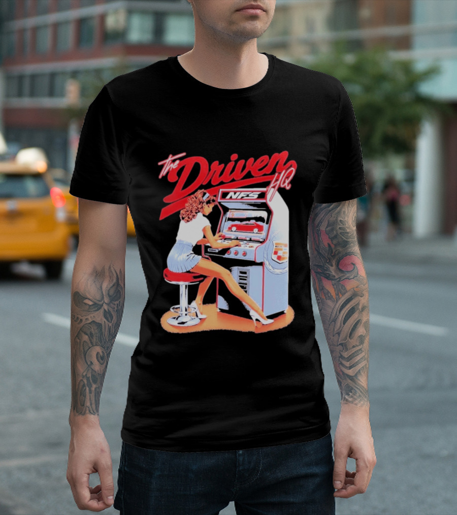 The Driven HQ NFS Arcade Gaming Girl Retro Pin Up T-Shirt