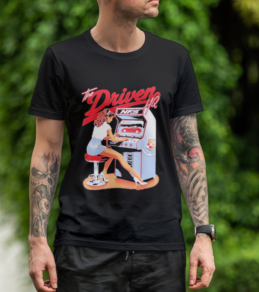 The Driven HQ NFS Arcade Gaming Girl Retro Pin Up T-Shirt
