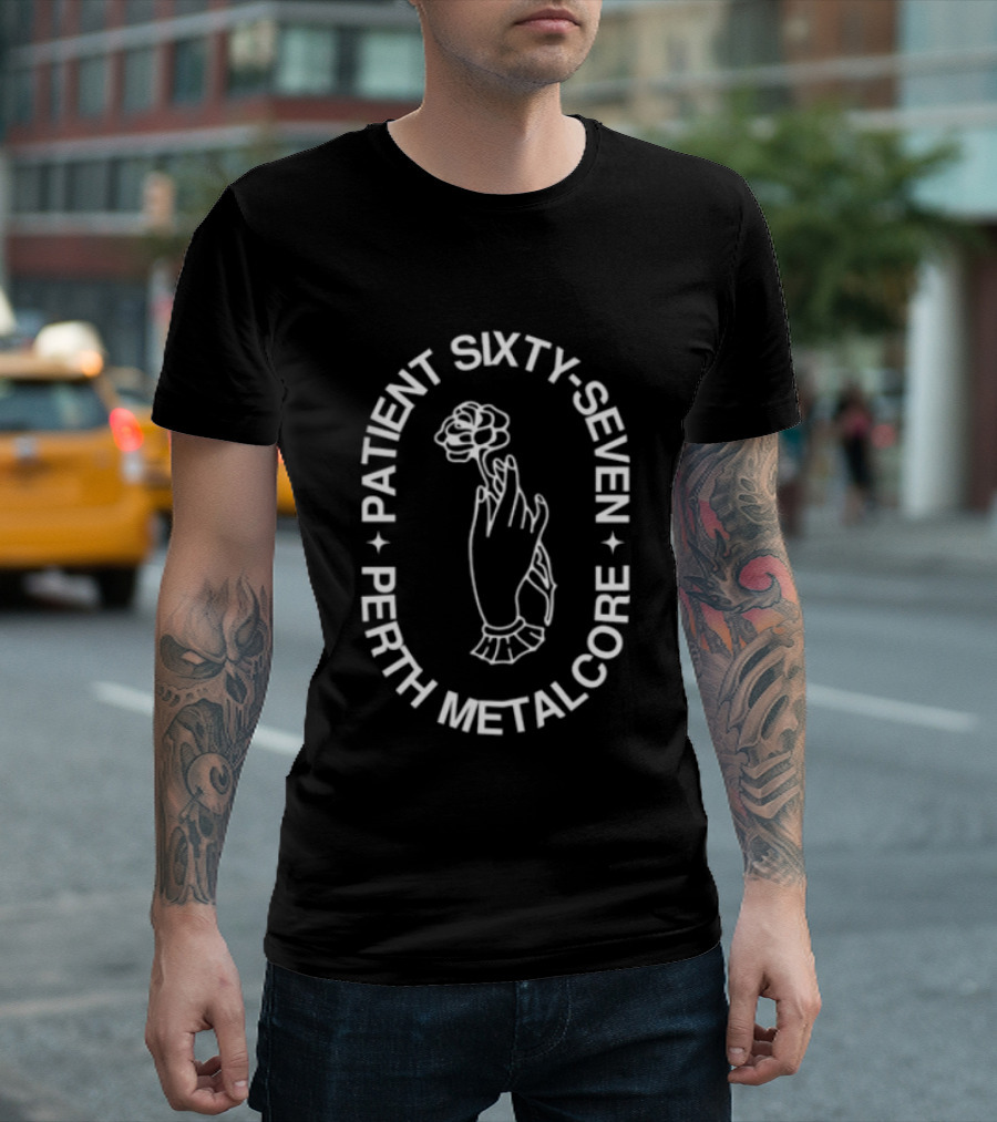 Patient Sixty Seven Perth Metalcore Flower Hand T-Shirt