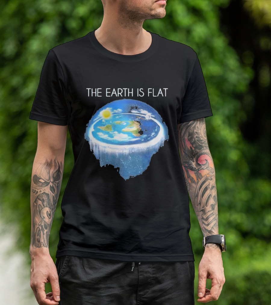 The Earth Is Flat Map Model Firmament Dome Sun Moon Sheol T-Shirt