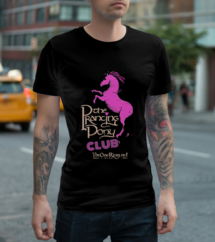 The Prancing Pony Club Pink Horse JRR Tolkien TheOneRingnet T-Shirt
