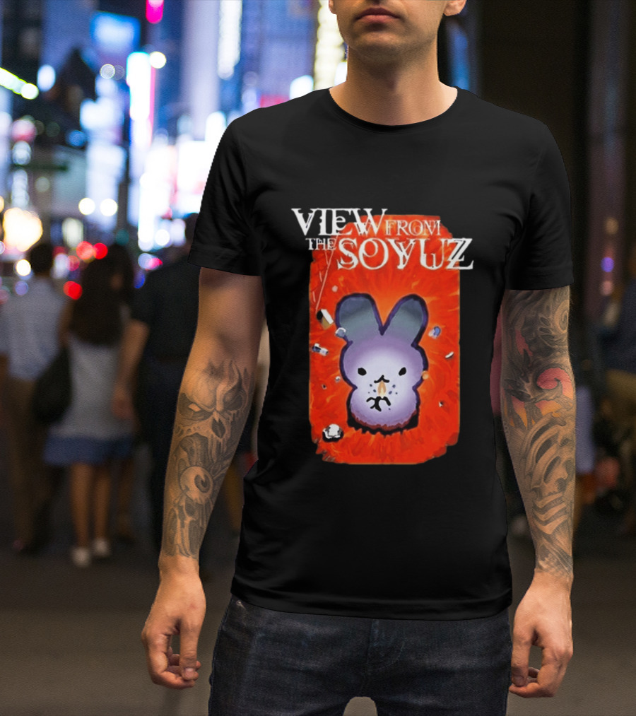 View From The Soyuz Ubiquitous Space Rabbit Explosion T-Shirt