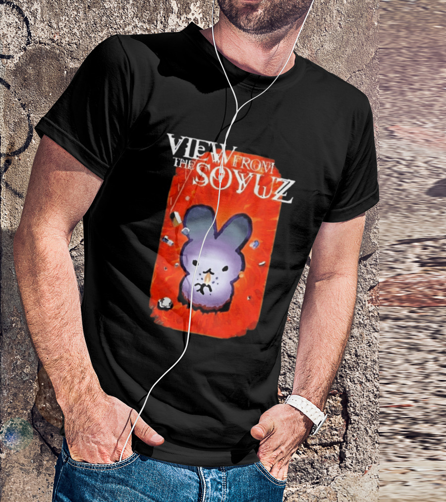 View From The Soyuz Ubiquitous Space Rabbit Explosion T-Shirt