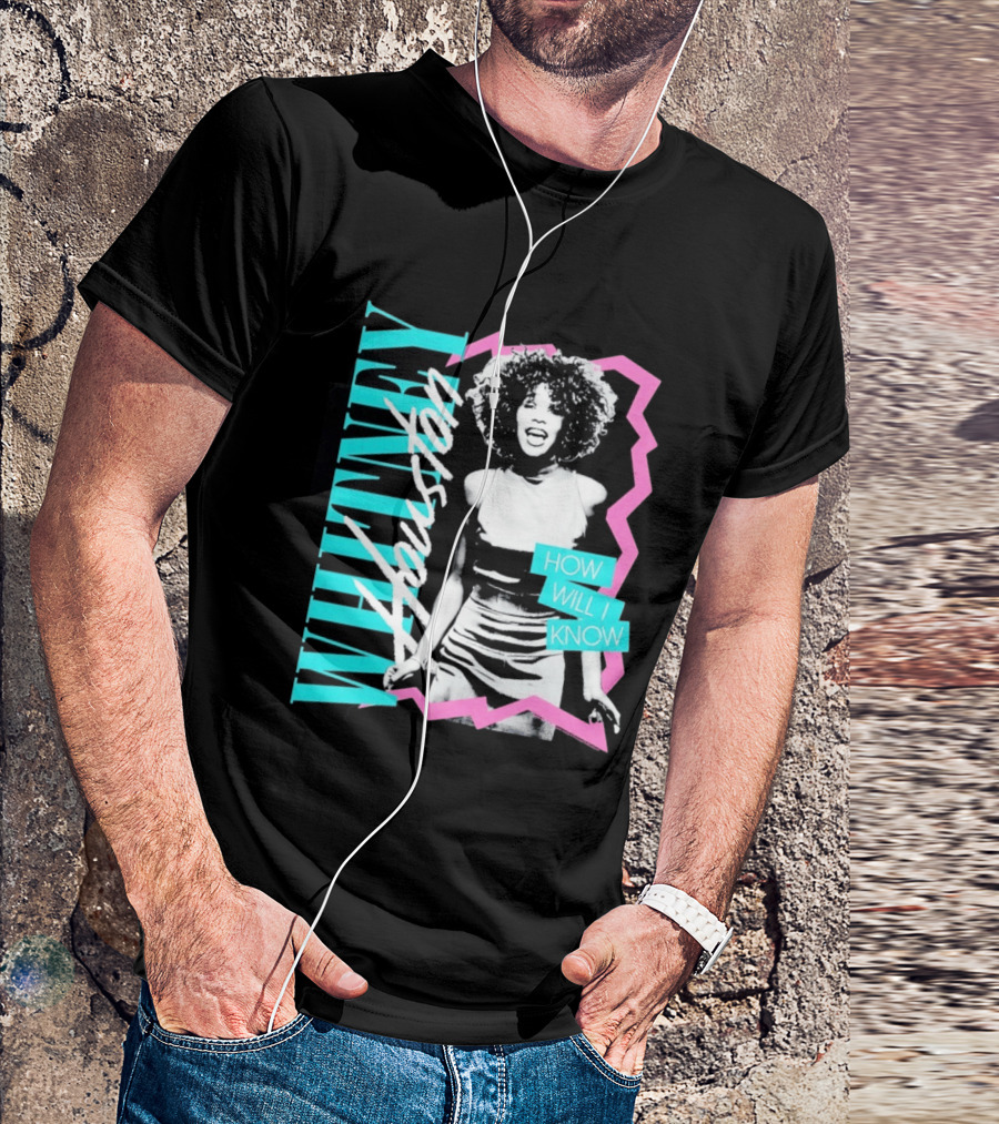 Whitney Houston How Will I Know Vintage Style Music Icon Retro 80s Fashion T-Shirt