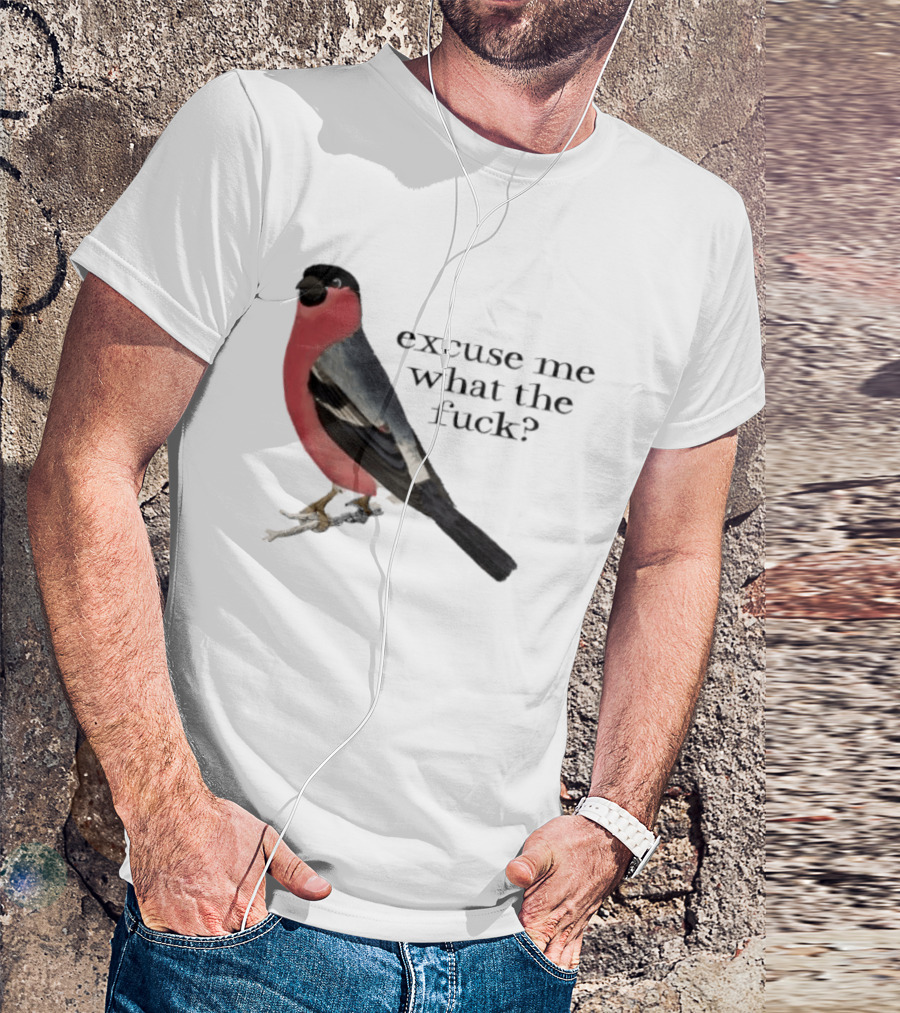 Eurasian Bullfinch Bird Excuse Me What The Fuck T-Shirt