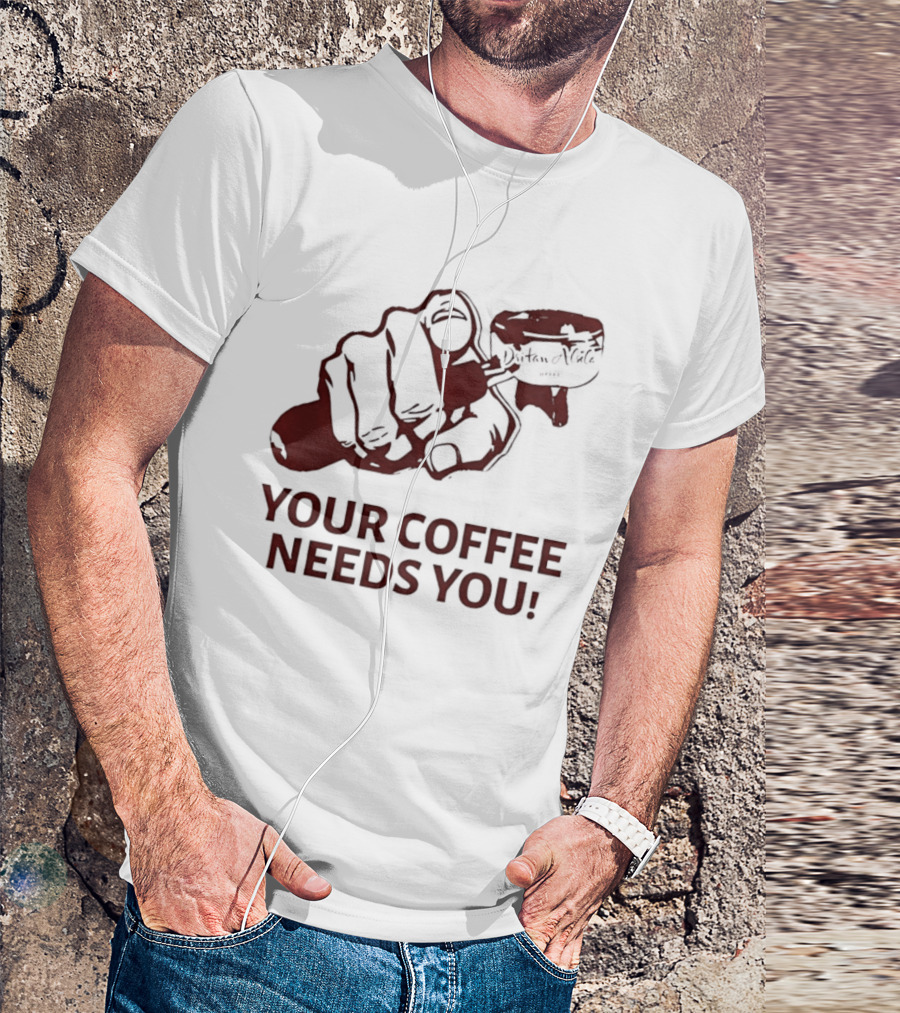Uncle Sam Your Coffee Needs You Pointing T-Shirt