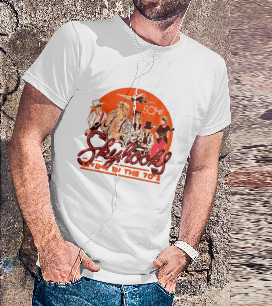 Skyhooks Living In The 70's 50th Anniversary Warner Music Store T-Shirt