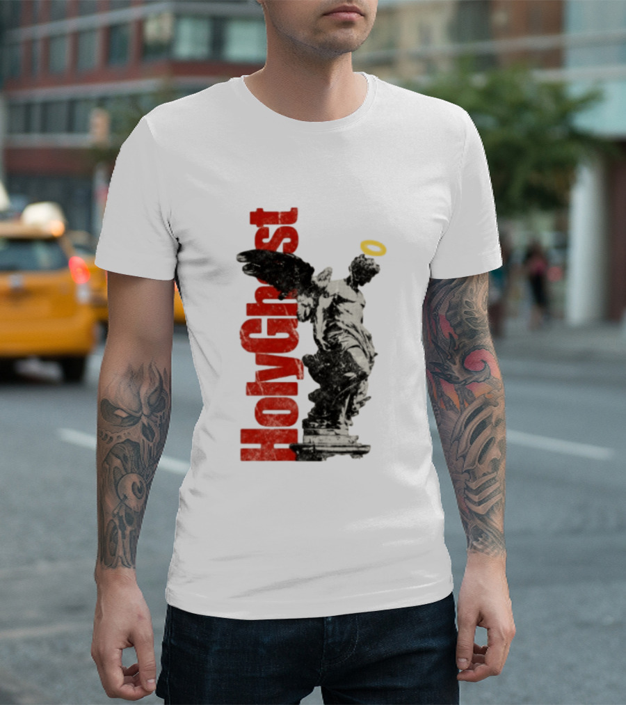 Holy Ghost Halo Statue Winged Angel T-Shirt