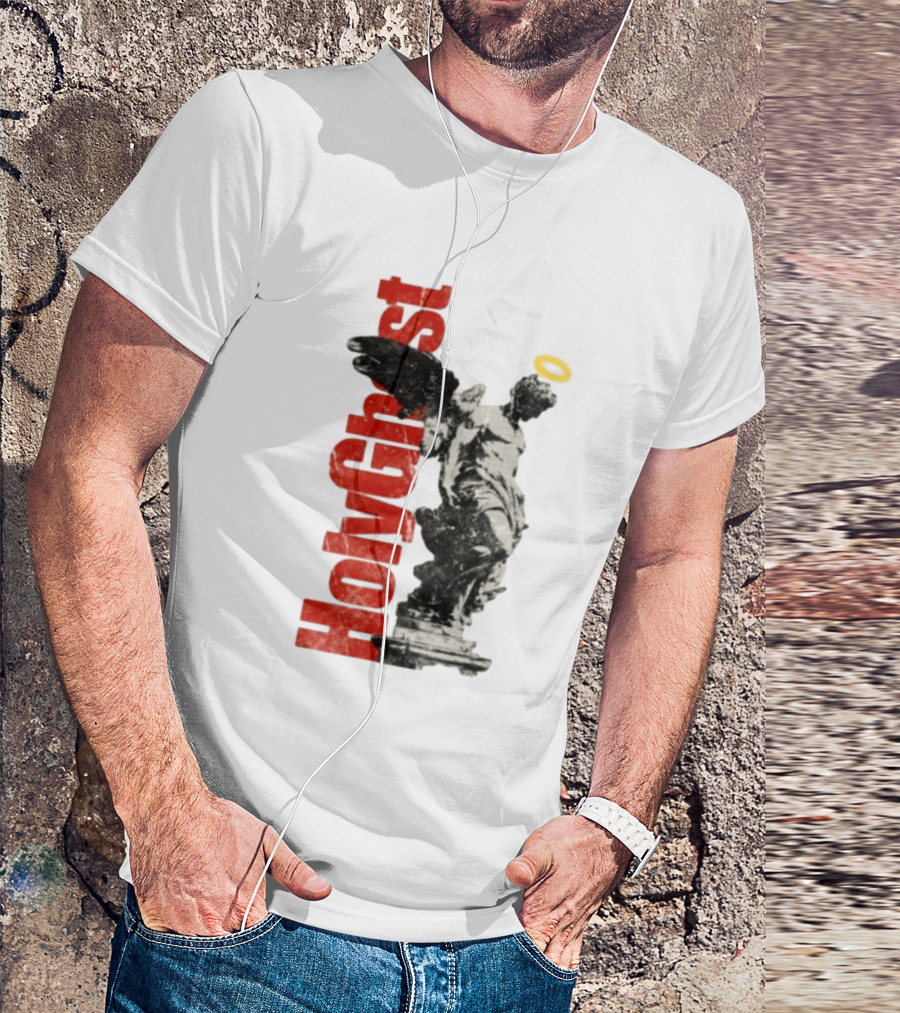 Holy Ghost Halo Statue Winged Angel T-Shirt