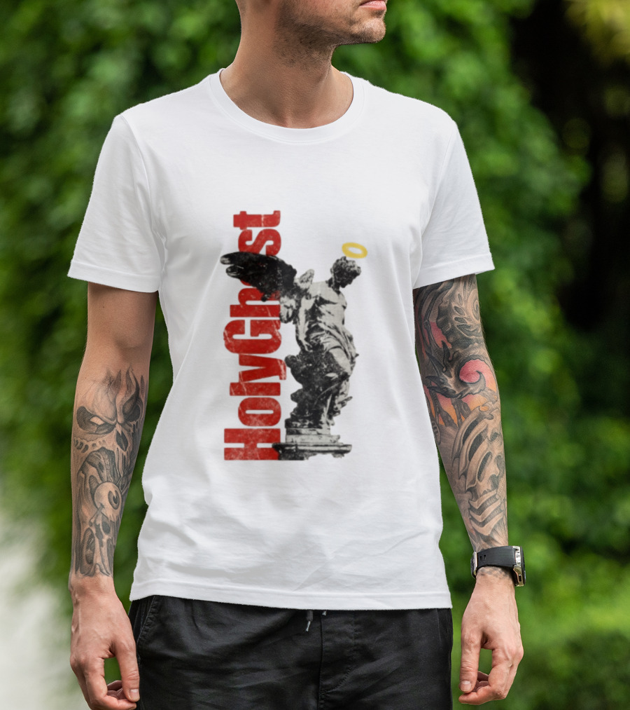 Holy Ghost Halo Statue Winged Angel T-Shirt