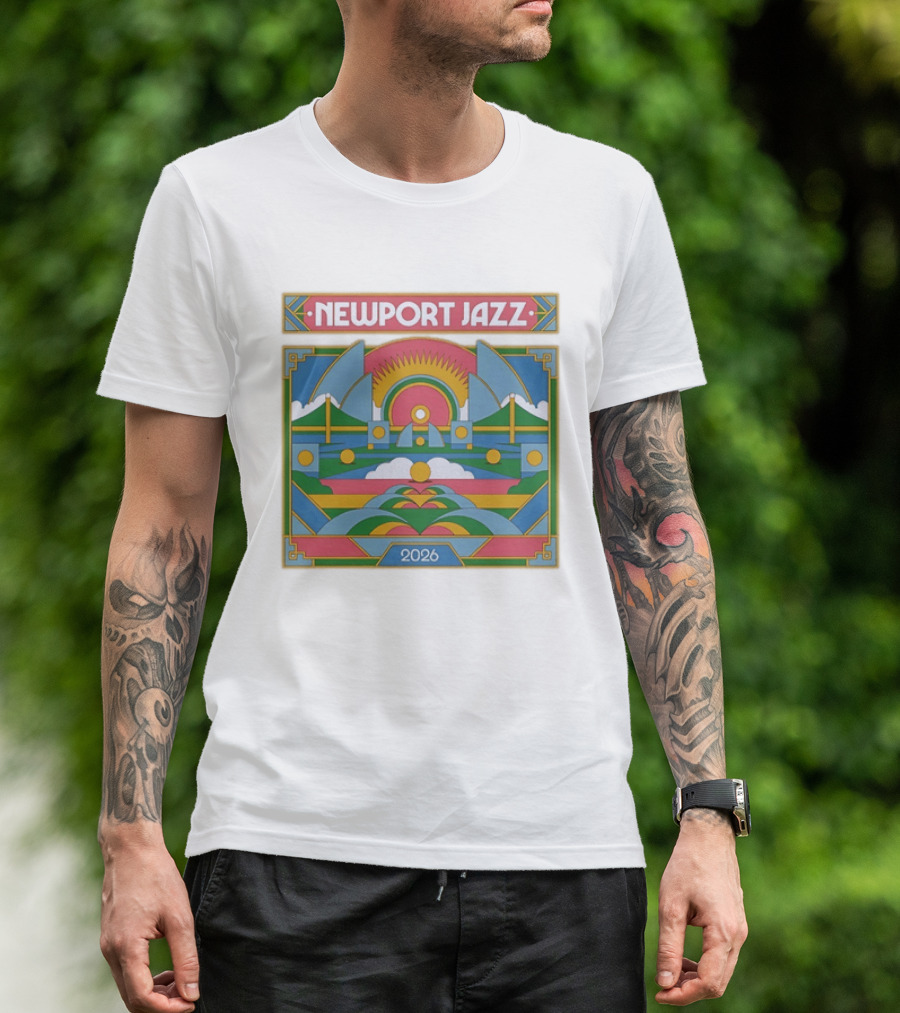 Newport Jazz Festival 2026 Retro Art Deco T-Shirt