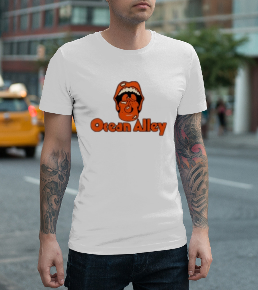 Ocean Alley Acid Tongue Ash Grey Vintage Inspired Merchandise T-Shirt