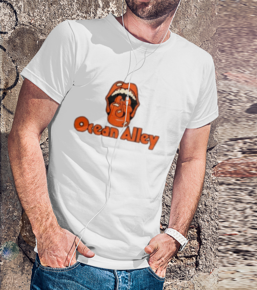 Ocean Alley Acid Tongue Ash Grey Vintage Inspired Merchandise T-Shirt