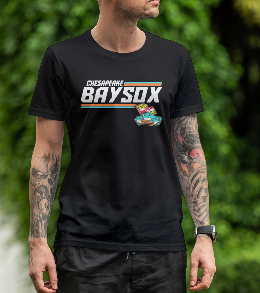 Chesapeake Baysox Maryland Crab Mascot Icon With Baseball Bat T-Shirt