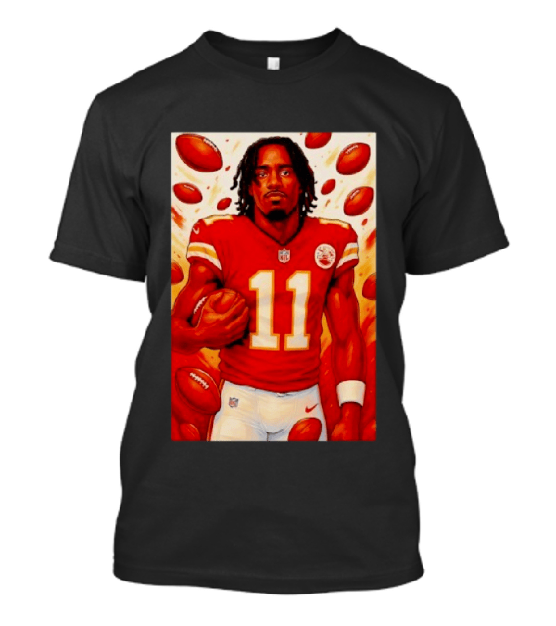 Jalen Royals Kansas City Chiefs Number 11 Football Player With Team Logo And Jersey T-Shirt