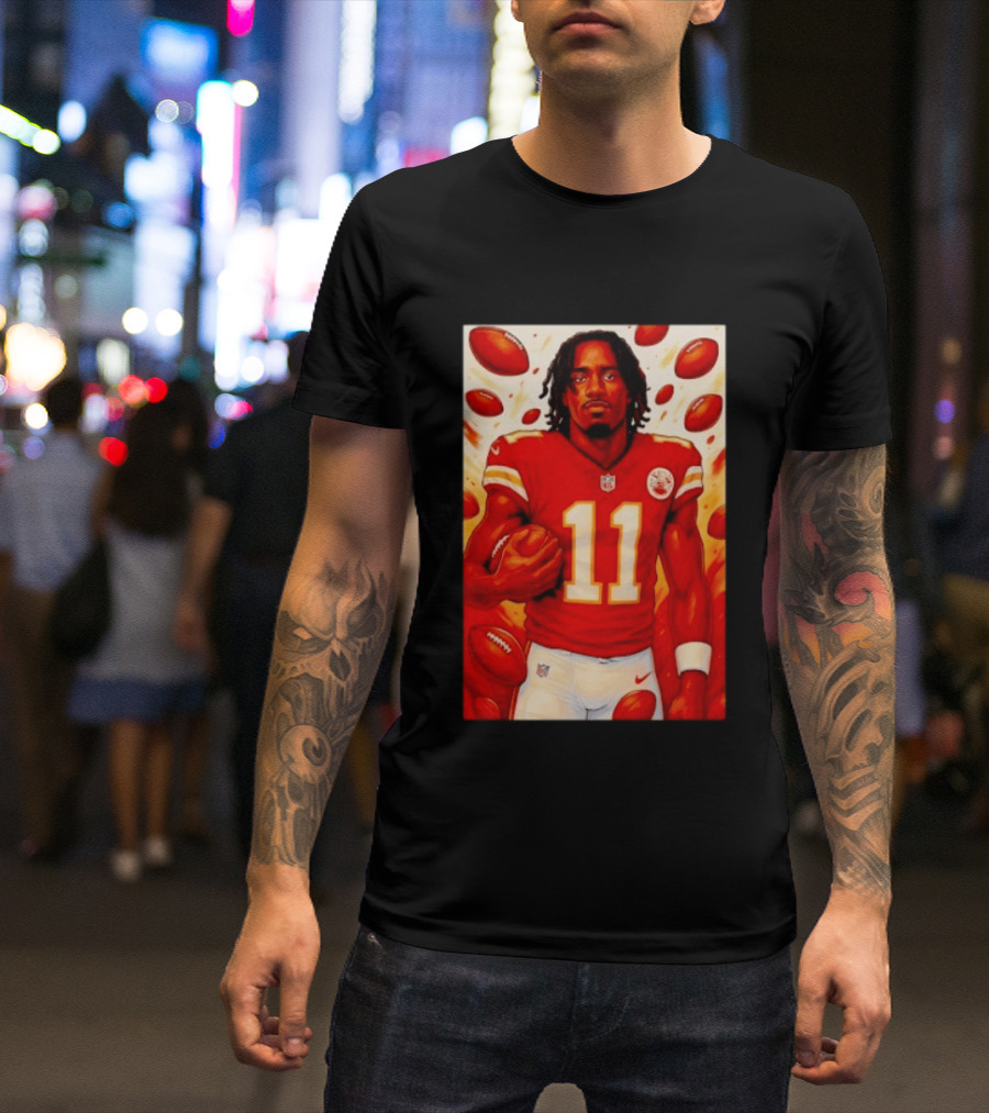 Jalen Royals Kansas City Chiefs Number 11 Football Player With Team Logo And Jersey T-Shirt