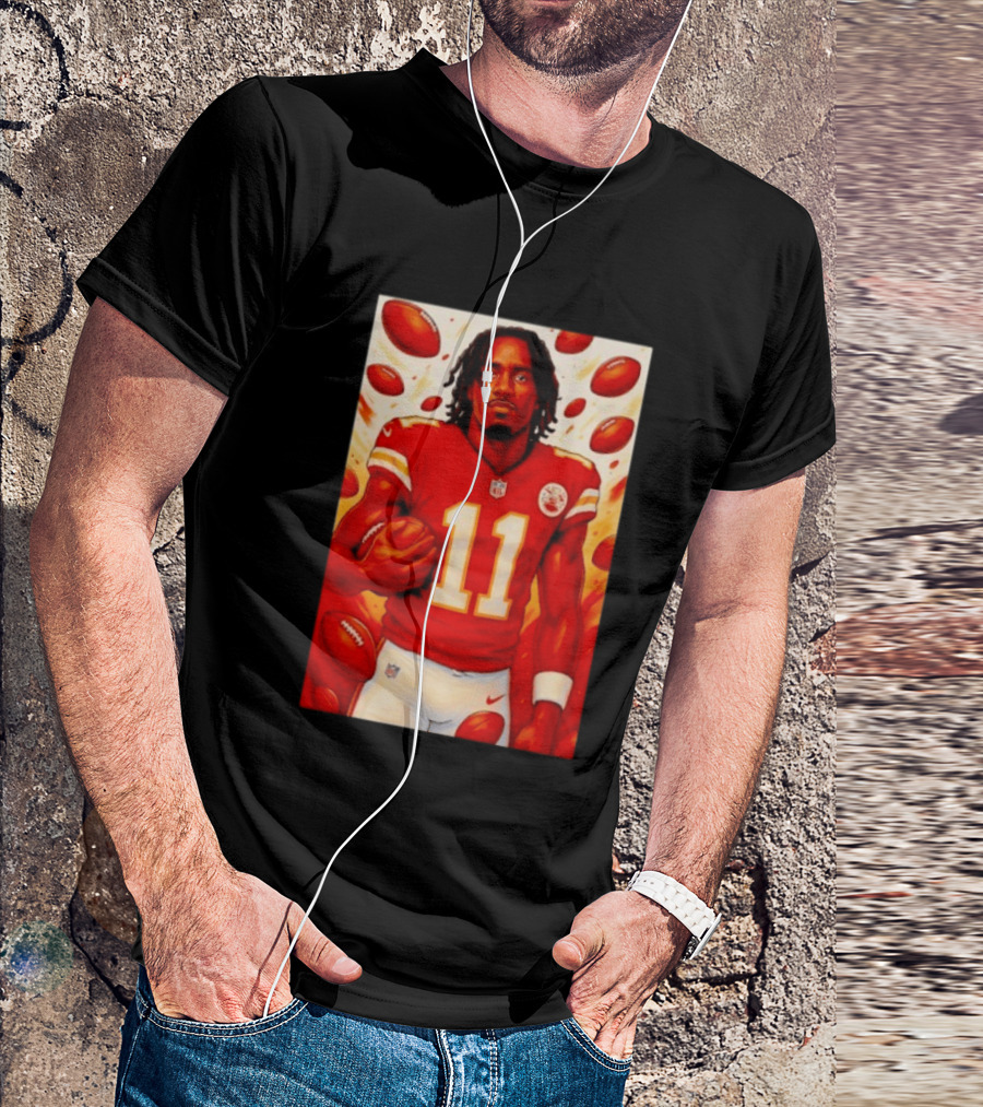 Jalen Royals Kansas City Chiefs Number 11 Football Player With Team Logo And Jersey T-Shirt