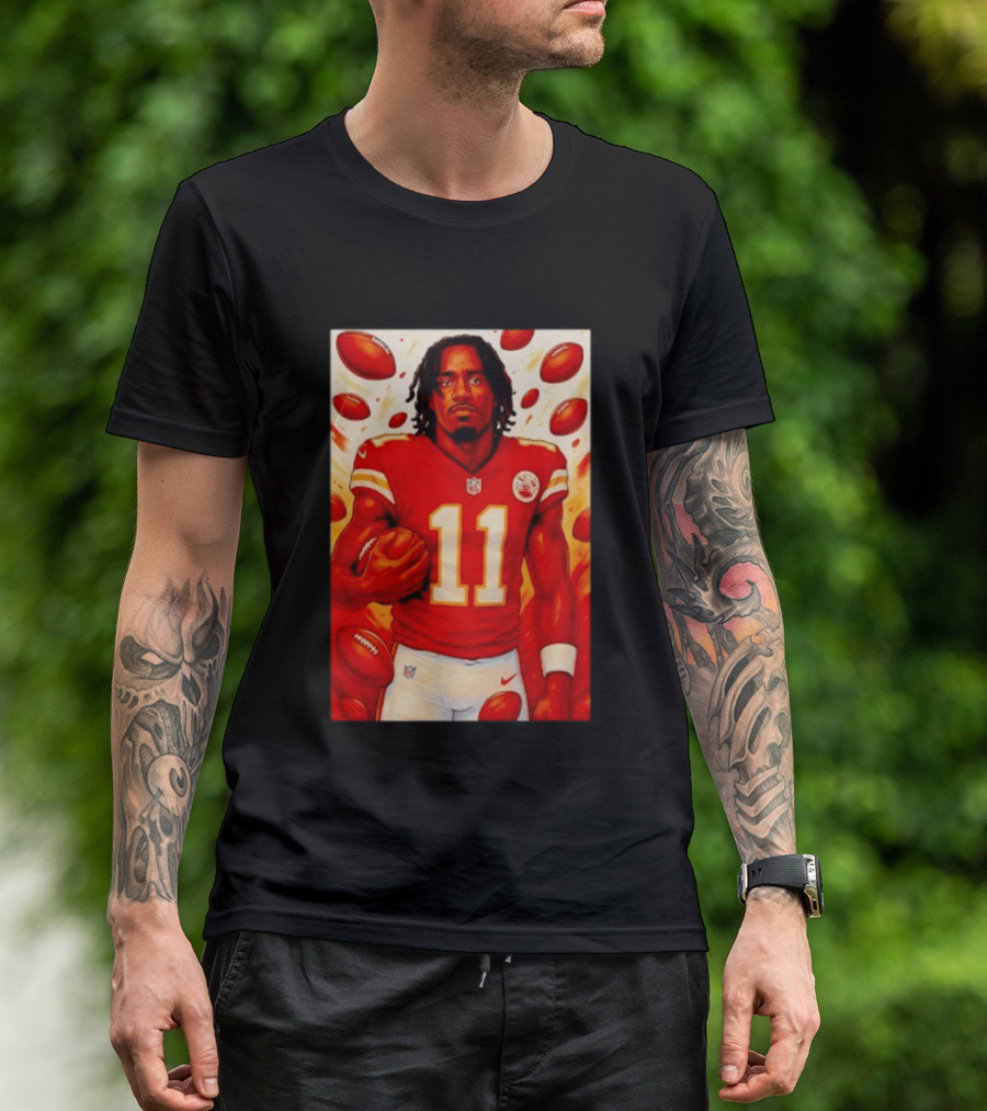Jalen Royals Kansas City Chiefs Number 11 Football Player With Team Logo And Jersey T-Shirt