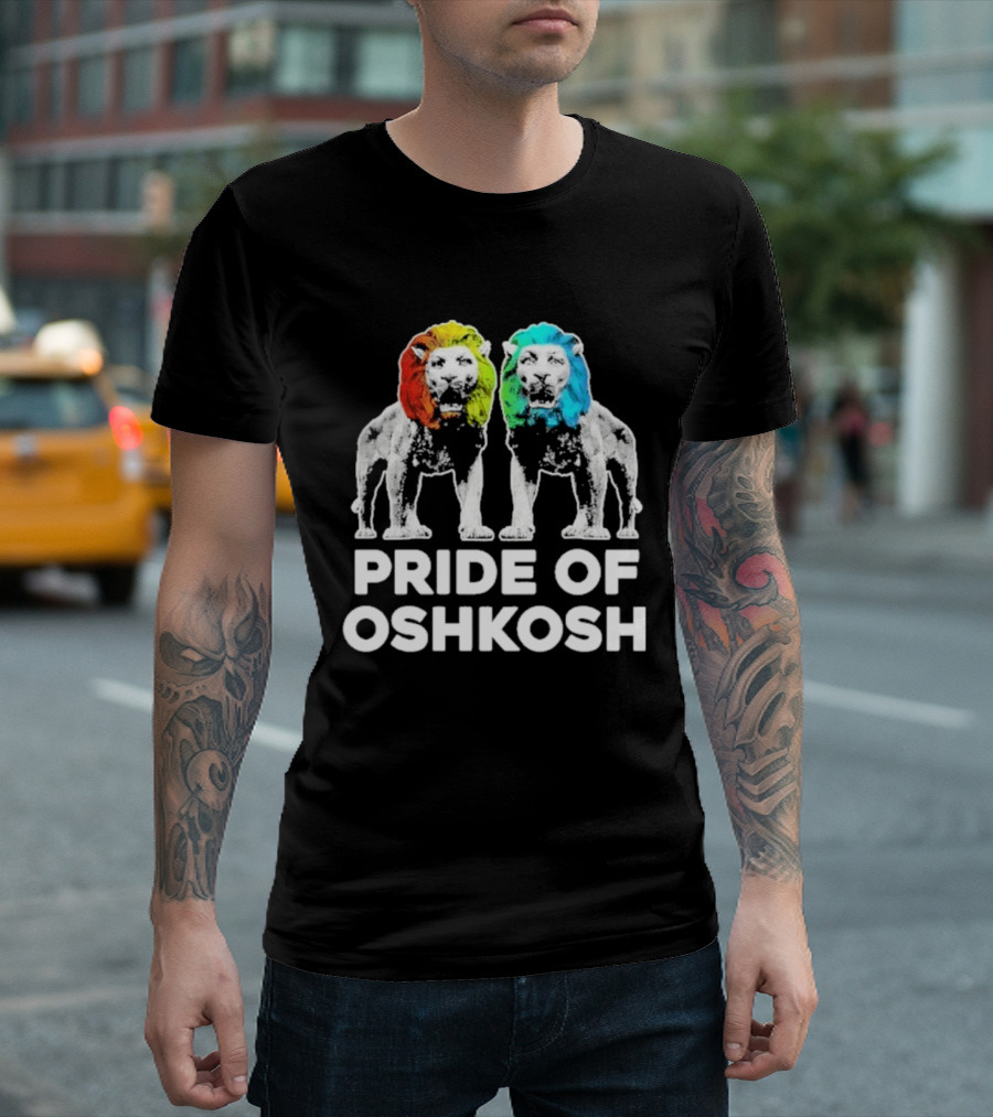Pride Of Oshkosh Lions Rainbow Mane Wisconsin T-Shirt