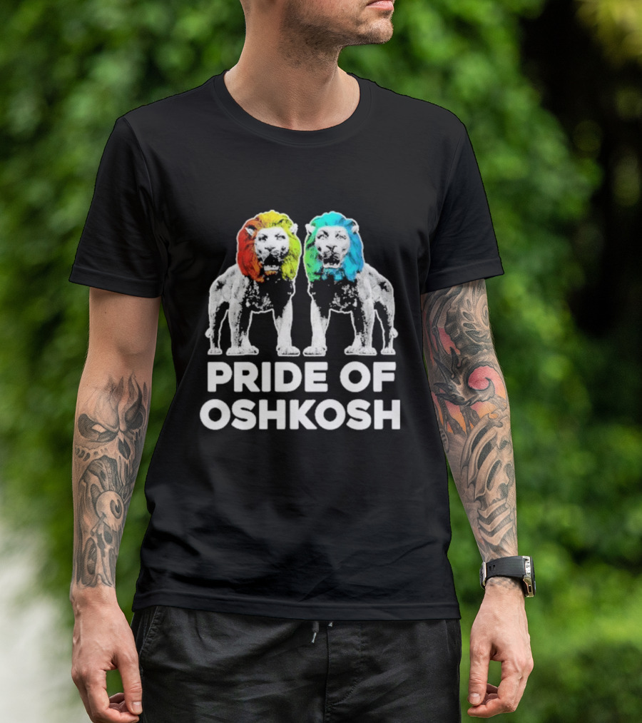 Pride Of Oshkosh Lions Rainbow Mane Wisconsin T-Shirt