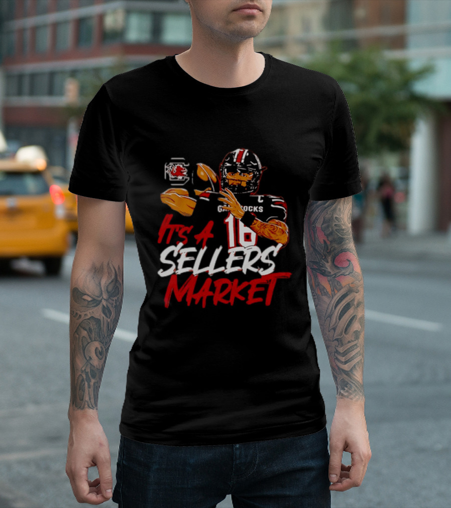 LaNorris Sellers South Carolina Gamecocks Football It's A Sellers Market 18 T-Shirt
